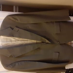 Chaps Ralph Lauren sage gray green blazer Fully lined in cream size 42R …EUC